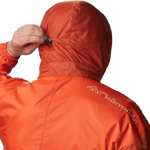 🆕Columbia Men's Point Park Lined Windbreaker,Ancient Fossil/Bonfire/Dark Sienna - Picture 4 of 7